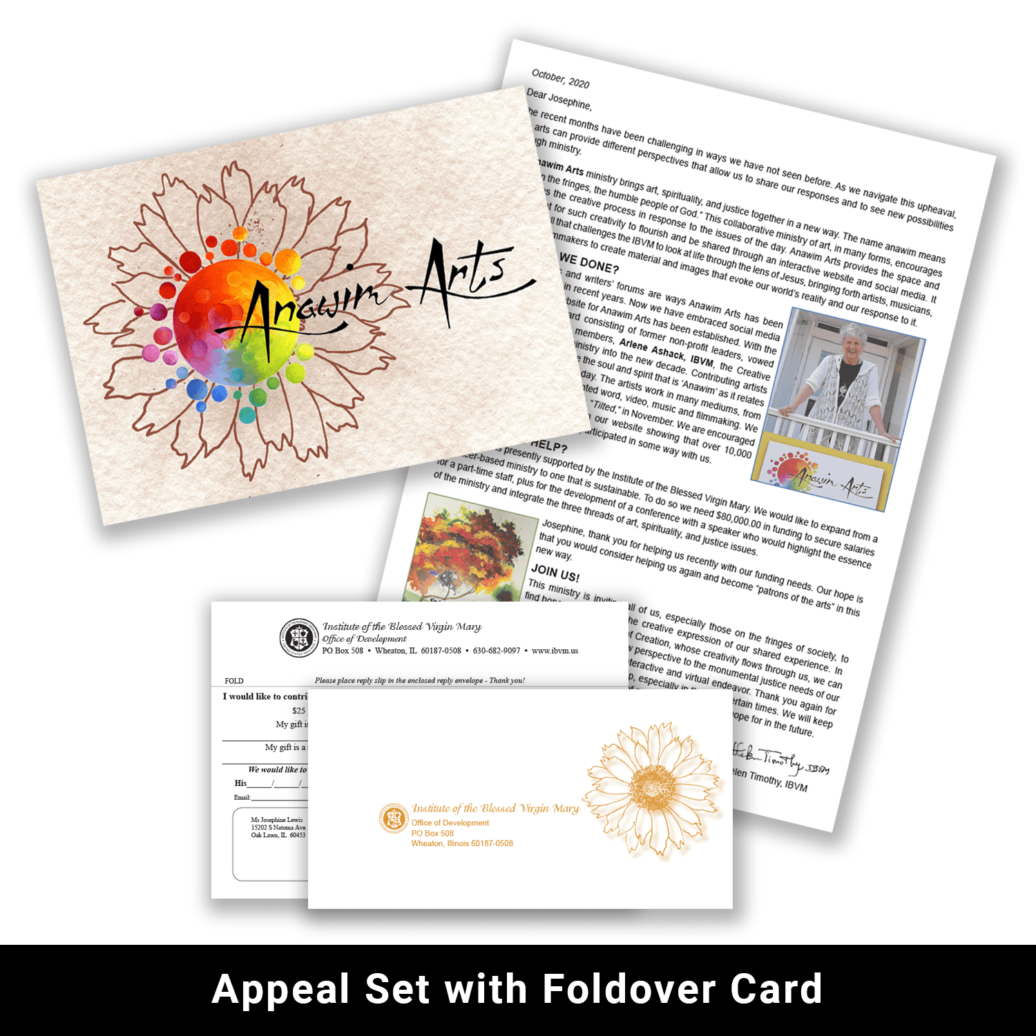 Print appeal set with foldover card example