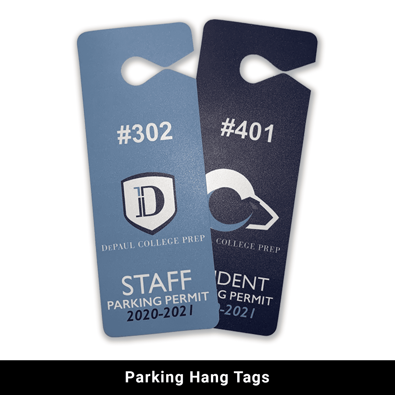Parking hang tags example